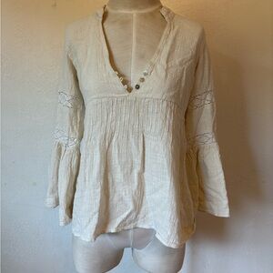 Spell Cream Relaxed 3/4 Sleeve Blouse
